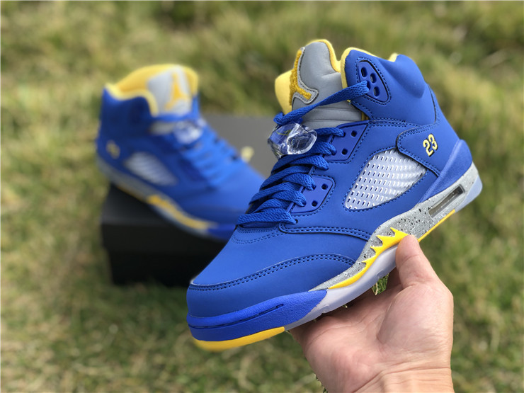 jordan 5 blue and yellow 2019
