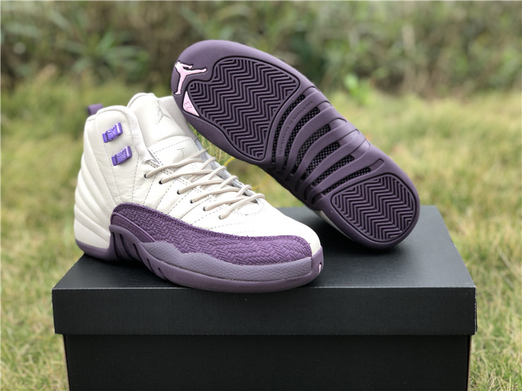jordan 12s purple and white