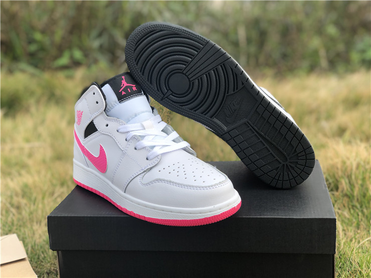 2019 Air Jordan 1 Mid Hyper Pink White 