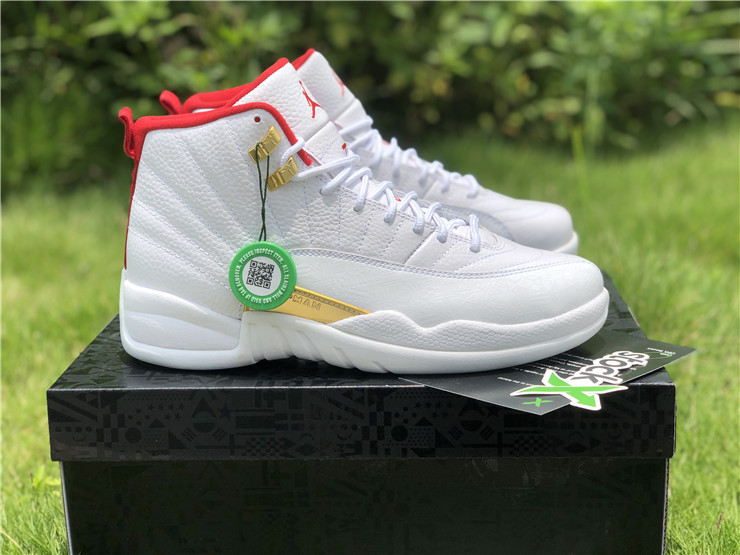white gold and red 12s