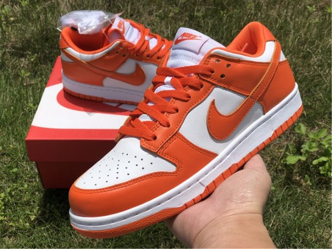 2020 Nike Dunk Low "Syracuse" White Orange Blaze CU1726-101