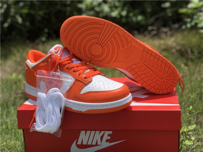 2020 Nike Dunk Low Syracuse White Orange Blaze CU1726-101