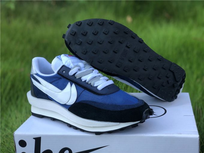 Fragmentdesign x sacai x Nike LDWaffle Navy Blue Shoes BV0073-008