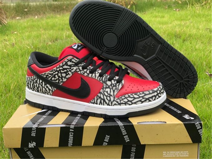 Supreme x Nike SB Dunk Low Red Cement To Buy 313170 600