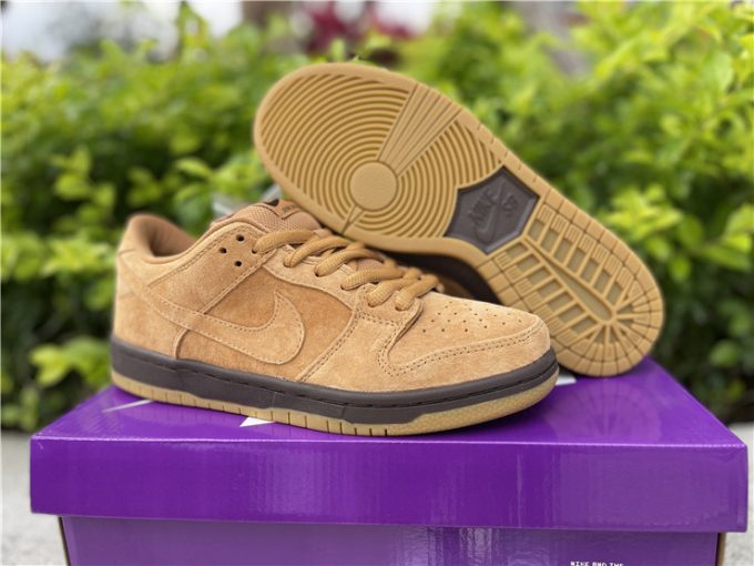 2021 New Nike SB Dunk Low Wheat Mocha Shoes BQ6817-204