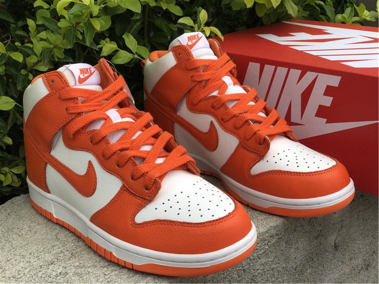 Nike Dunk High Retro QS “Syracuse” White Orange Outlet 850477-101