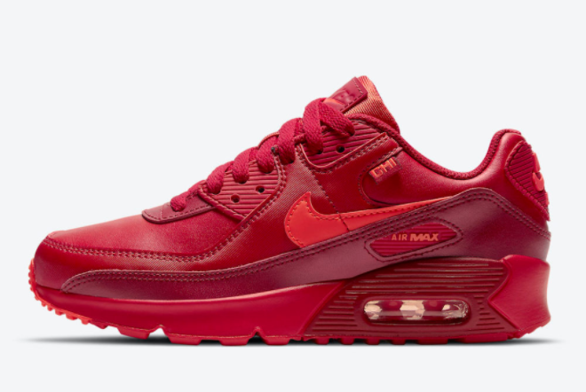 Brand New Nike Air Max 90 GS Chicago University Red Gym Red Black Bright Crimson DH0146-600