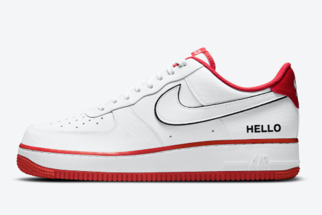 Buy Nike Air Force 1 Low Hello White University Red-Black CZ0327-100