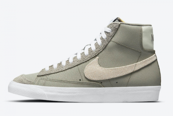 Buy Nike Blazer Mid 77 Muted Olive Canvas Suede Sneakers DH4106-300