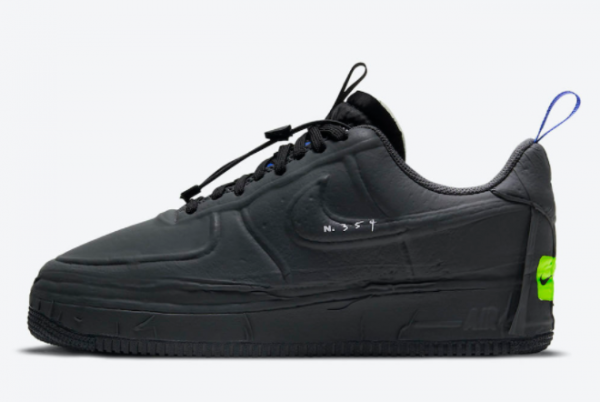 2021 Nike Air Force 1 Experimental Black Training Shoes CV1754-001