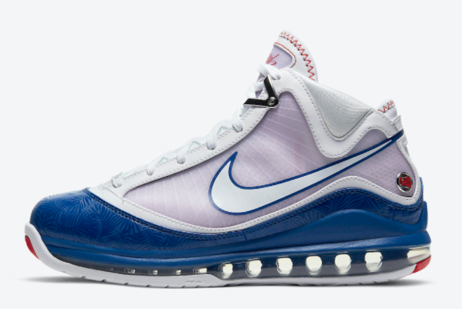 Nike LeBron 7 Baseball Blue White Blue Mens Sneakers DJ5158-100