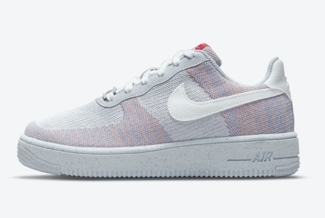 2021 Nike Air Force 1 Crater Flyknit Wolf Grey For Cheap DC4831-002
