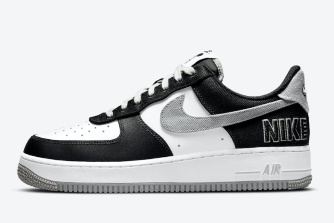 2021 Nike Air Force 1 EMB Black Silver To Buy CT2301-001