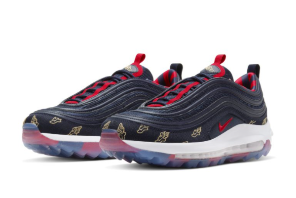Cheap Nike Air Max 97 Golf “Wing It” Obsidian Navy Red White CK1220-400