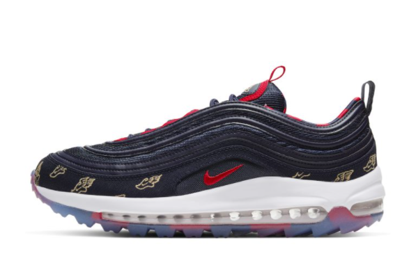 Cheap Nike Air Max 97 Golf Wing It Obsidian Navy Red White CK1220-400