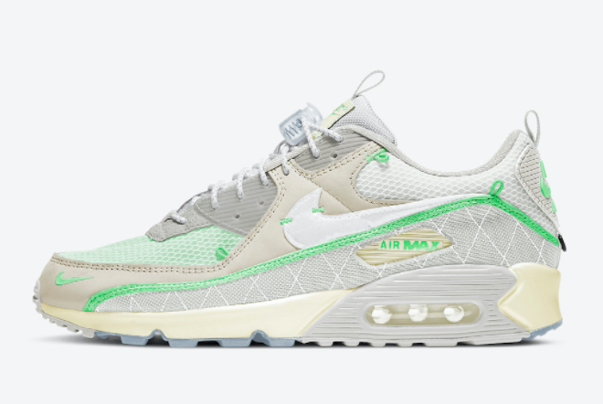 Latest Release Nike Air Max 90 Sail Neon Green Running Shoes CZ9078-010