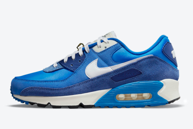 Nike Air Max 90 Signal Blue Sneakers On Sale DB0636-400