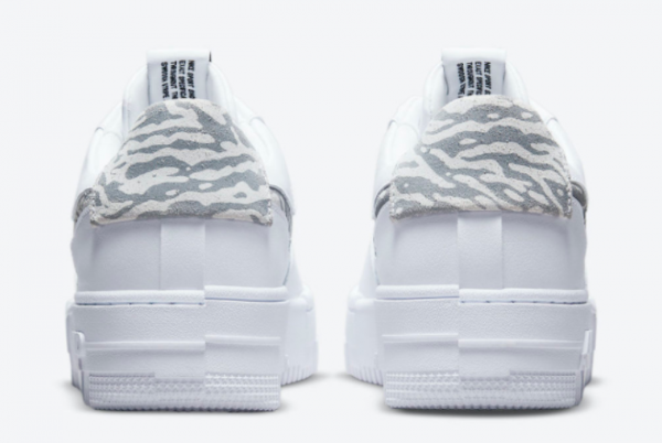 2021 Nike Air Force 1 Pixel Zebra Heel