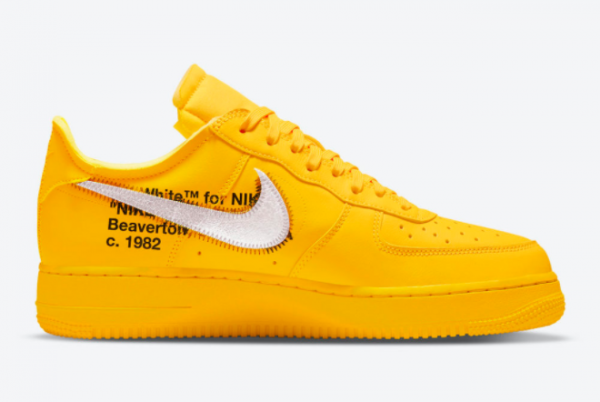 2021 Off-White x Nike Air Force 1 University Gold Outlet DD1876-700-1