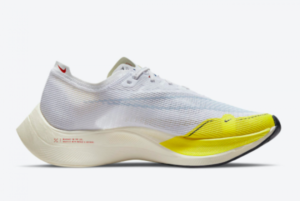 Nike ZoomX VaporFly NEXT% 2 White Yellow Shoes for Men DM9056-100-1