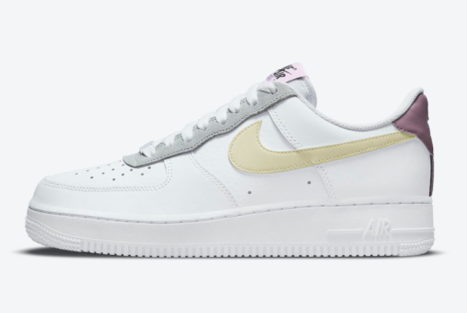 2021 Best Nike Air Force 1 Low White/Yellow-Purple DN4930-100