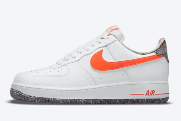 2021 Brand New Nike Air Force 1 Low Crater White Orange DM9098-100