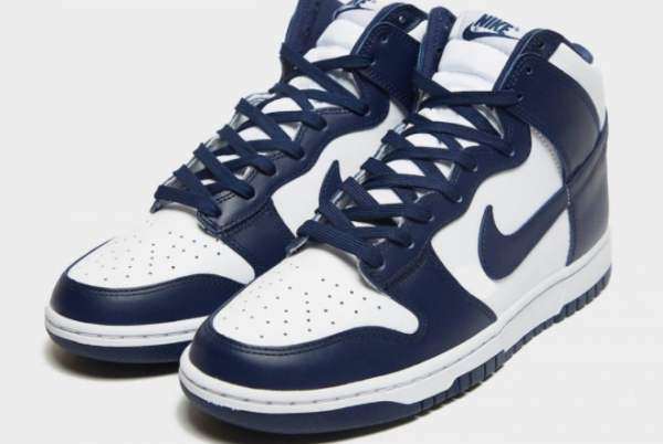 2021 New Nike Dunk High Midnight Navy White Hot Sale-2