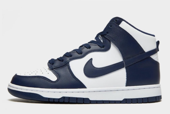 2021 New Nike Dunk High Midnight Navy White Hot Sale