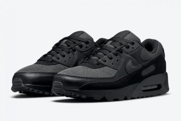 2021 Nike Air Max 90 All Black Trainers Outlet DH9767-001-1