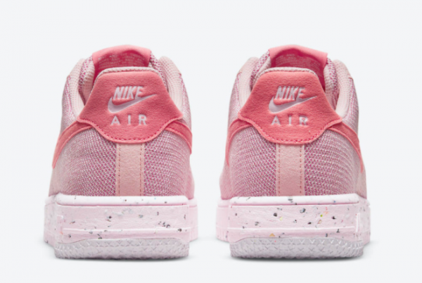 New Nike Wmns Air Force 1 Crater Flyknit Pink For Sale DC7273-600-1