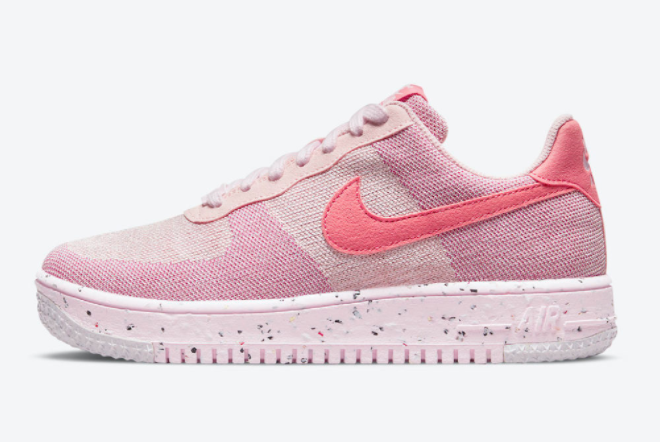 New Nike Wmns Air Force 1 Crater Flyknit Pink For Sale DC7273-600