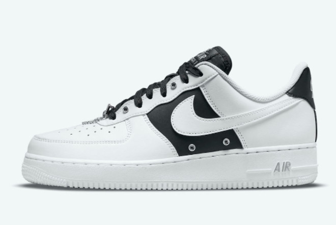 Nike AF1 Air Force 1 Low Snap Button Bling Black White DA8571-100