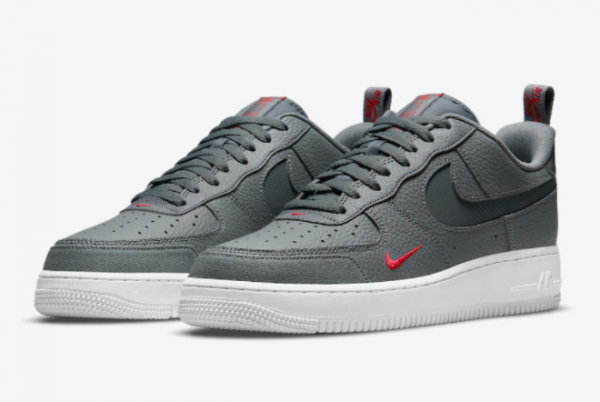 Nike Air Force 1 Low Grey Red White Hot Sell DN4433-001-2