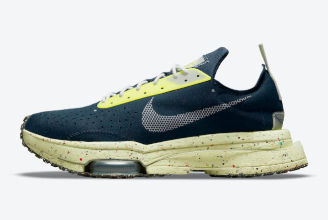 Nike Air Zoom Type Crater Navy Yellow Grade School DH9628-400