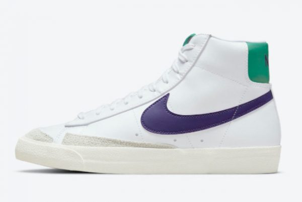 Nike Blazer Mid 77 White Green Purple Casual Shoes DO1157-100