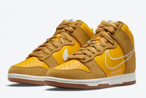 Nike Dunk High First Use University Gold White For Sale DH6758-700-2