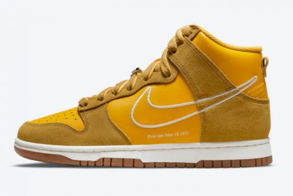 Nike Dunk High First Use University Gold White For Sale DH6758-700