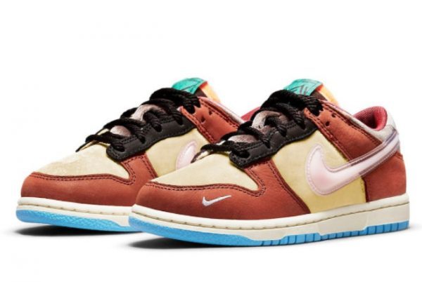 Social Status x Nike Dunk Low Canvas/Mid Soft Pink-Burnt Brown DM3350-700-2