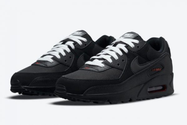 2021 Latest Nike Air Max 90 Black Sport Red White DC9388-002-2