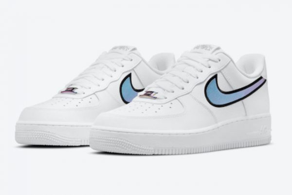Cheap Nike AF1 Air Force 1 Low White Iridescent Swooshes DN4925-100-2