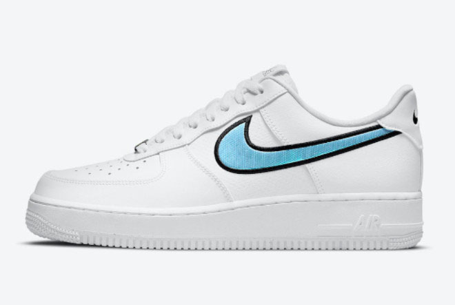 Cheap Nike AF1 Air Force 1 Low White Iridescent Swooshes DN4925-100