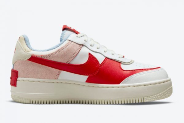 Cheap Nike Air Force 1 Shadow White Red Blue Cracked Leather CI0919-108-1