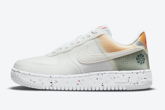 2021 Latest Nike Air Force 1 Crater White Orange DH2521-100