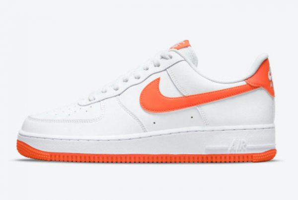2021 Nike Air Force 1 Low White Orange Sneakers Restock DC2911-101