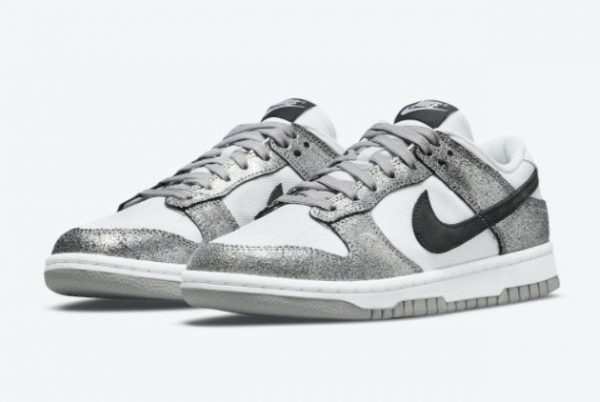Buy Nike Dunk Low Shimmer Silver Cracked Leather DO5882-001-2