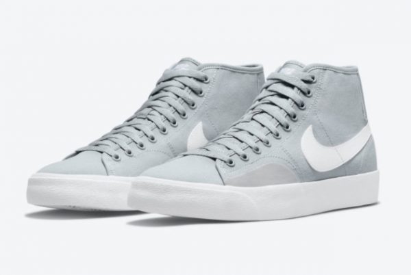 Buy Nike SB Blazer Court Mid Grey White Lifestyle Shoes DC8901-002-1