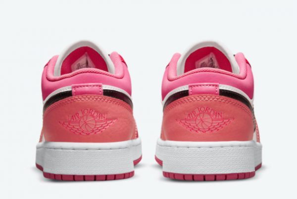 Girl's Shoes Air Jordan 1 Low GS White Pink Red 553560-162-1