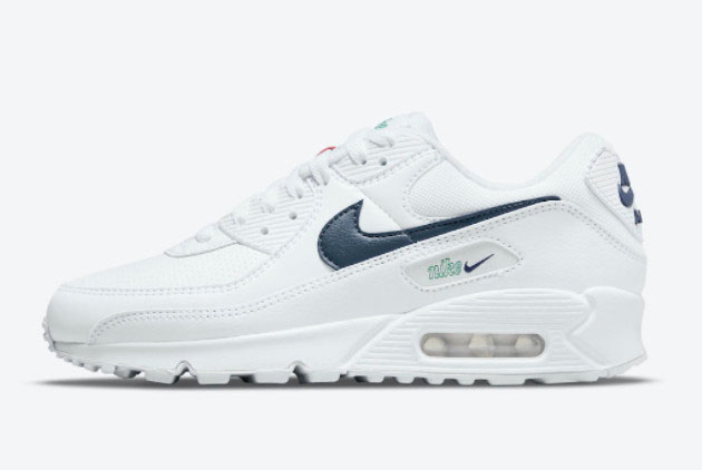 Men and Women's Nike Air Max 90 Perforated Toe White DH1316-101