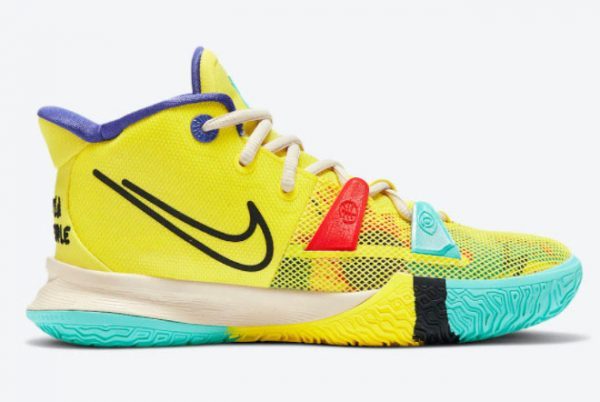 New Arrival Nike Kyrie 7 GS 1 World 1 People Electric Yellow CT4080-700-1