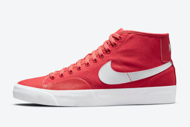New Nike SB Blazer Court Mid Red White Sneakers DC8901-600